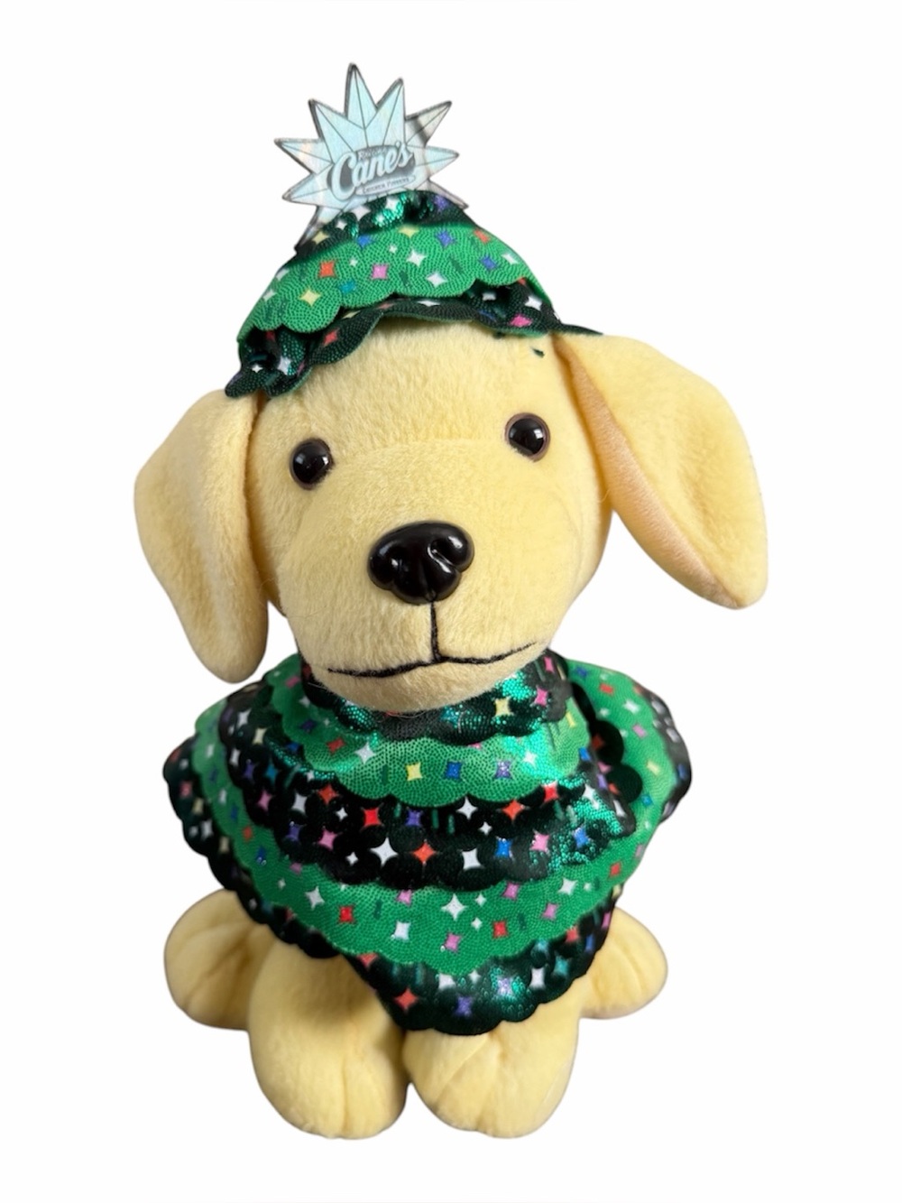 2023 Raising Canes LE Rockefeller Tree Cane Puppy Plush Stuffed Animal No Tag